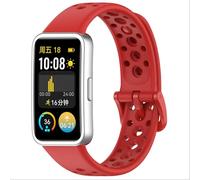 GIOPUEY Strap Compatible with Huawei Band 10/9/8, Soft silicone Watch Strap, Strap Replacement [Wear-resistant] [breathable] - red