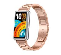 GIOPUEY Strap Compatible with Huawei Band 11 Pro/Huawei Band 11, stainless steel Watch Strap Replacement [Wear-resistant] [light] - rose gold