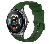 GIOPUEY Strap Compatible with Huawei Watch Buds 2, Soft silicone Watch Strap Replacement [Wear-resistant] [breathable] - Dark Green