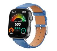 GIOPUEY Strap Compatible with Huawei Watch Fit 3/4/4 Pro, genuine leather Watch Strap Replacement [Wear-resistant] [breathable] - Blue