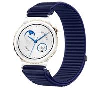 GIOPUEY Strap Compatible with Huawei Watch GT 3 Pro 43mm, Outdoor Sports Flexible Nylon Braided Sport Loop Strap Replacement Band - DarkBlue
