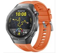 GIOPUEY Strap Compatible with Huawei Watch GT 5 Pro 46mm, Soft Silicone Watch Strap, Wear-resistant, Breathable - Orange