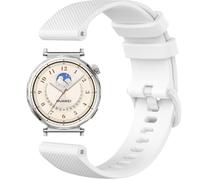 GIOPUEY Strap Compatible with Huawei Watch GT 6 41mm, Soft silicone Watch Strap Replacement [Wear-resistant] [breathable] - White