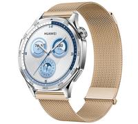 GIOPUEY Strap Compatible with Huawei Watch GT 6 46mm/6 Pro/GT5/5 Pro/GT 4, Braided Stainless Steel Strap Replacement [Wear-resistant] [magnetic] - Rose Gold