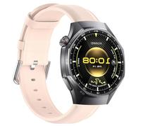 GIOPUEY Strap Compatible with Huawei Watch GT 6 46mm/GT 6 Pro/GT5 46mm/GT5 Pro genuine leather Watch Strap, Strap Replacement [Wear-resistant] [breathable] - Pink