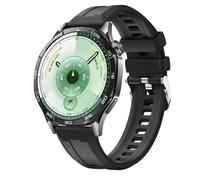 GIOPUEY Strap Compatible with Huawei Watch GT 6 46mm/GT6 Pro/GT5/GT4, Soft silicone Watch Strap Replacement [Wear-resistant] [breathable] - Black