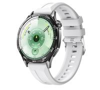 GIOPUEY Strap Compatible with Huawei Watch GT 6 46mm/GT6 Pro/GT5/GT4, Soft silicone Watch Strap Replacement [Wear-resistant] [breathable] - white