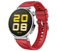 GIOPUEY Strap Compatible with Huawei Watch GT 6/GT 5 41mm/5 Pro 42mm, Soft silicone Watch Strap, Strap Replacement [Wear-resistant] [breathable] - red