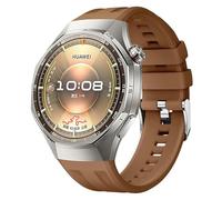 GIOPUEY Strap Compatible with Huawei Watch GT 6 Pro/GT 5 Pro 46mm, Soft silicone Watch Strap Replacement [Wear-resistant] [breathable] - Brown
