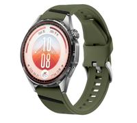 GIOPUEY Strap Compatible with Huawei Watch GT 7 46mm/GT6/5/4 46mm, Soft TPU Watch Strap Replacement [color stitching design] - DarkGreen