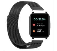 GIOPUEY Strap Compatible with Motorola Moto Watch 70, Braided Stainless Steel Strap Strap Replacement [Wear-resistant] [magnetic] - black