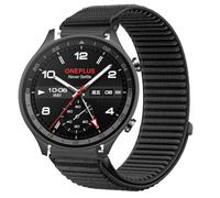 GIOPUEY Strap Compatible with OnePlus Watch 2R, Outdoor Sports Flexible Nylon Braided Sport Loop Strap Replacement Band - Black