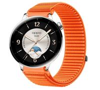 GIOPUEY Strap Compatible with OnePlus Watch 3 43mm, Outdoor Sports Flexible Nylon Braided Sport Loop Strap Replacement Band - Orange