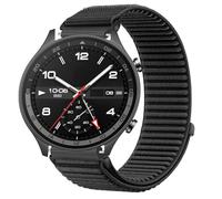 GIOPUEY Strap Compatible with OPPO Watch Sport, Outdoor Sports Flexible Nylon Braided Sport Loop Strap Replacement Band - Black