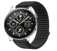 GIOPUEY Strap Compatible with Oppo Watch X, Outdoor Sports Flexible Nylon Braided Sport Loop Strap Replacement Band - Black