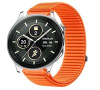 GIOPUEY Strap Compatible with Oppo Watch X, Outdoor Sports Flexible Nylon Braided Sport Loop Strap Replacement Band - Orange