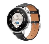 GIOPUEY Strap Compatible with Oppo Watch X2 Mini, Genuine leather Watch Strap Replacement [Wear-resistant] [breathable] - Black