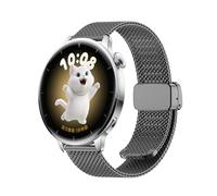 GIOPUEY Strap Compatible with OPPO Watch X2 Mini/X3 Mini/OnePlus 4 43mm/3 43mm, Braided Stainless Steel Strap Replacement [Wear-resistant] [magnetic] - black