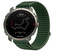 GIOPUEY Strap Compatible with Polar GRIT X Pro, Outdoor Sports Flexible Nylon Braided Sport Loop Strap Replacement Band - DarkGreen