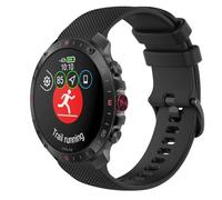 GIOPUEY Strap Compatible with Polar Grit X2 Pro, Soft silicone Watch Strap, Strap Replacement [Wear-resistant] [breathable] - Black