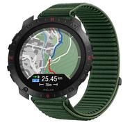 GIOPUEY Strap Compatible with Polar Grit X2 Pro Titan, Outdoor Sports Flexible Nylon Braided Sport Loop Strap Replacement Band - DarkGreen