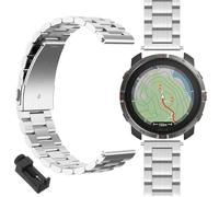 GIOPUEY Strap Compatible with Polar Grit X2, stainless steel Watch Strap Replacement [Wear-resistant] [light] - silver