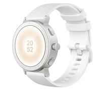 GIOPUEY Strap Compatible with Realme Watch S5, Soft silicone Watch Strap Replacement [Wear-resistant] [breathable] - White