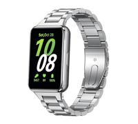 GIOPUEY Strap Compatible with Samsung Galaxy Fit 3, stainless steel Watch Strap, Strap Replacement [Wear-resistant] [light] - silver