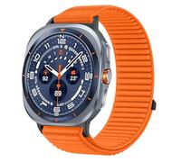 GIOPUEY Strap Compatible with Samsung Galaxy Watch Ultra 47mm 2025/2024, Flexible Nylon Braided Strap Replacement [Unisex] - orange