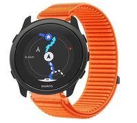 GIOPUEY Strap Compatible with SUUNTO 5 Peak, Outdoor Sports Flexible Nylon Braided Sport Loop Strap Replacement Band - Orange