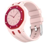 GIOPUEY Strap Compatible with Swatch Royal Pop, Soft silicone Watch Strap Replacement [Wear-resistant] [breathable] - pink
