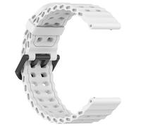 GIOPUEY Strap Compatible with TicWatch Atlas/TicWatch Pro 5/Pro 5 Enduro, Soft silicone Watch Strap Replacement [Wear-resistant] [breathable] - White