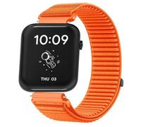GIOPUEY Strap Compatible with Ticwatch GTH, Outdoor Sports Flexible Nylon Braided Sport Loop Strap Replacement Band - Orange