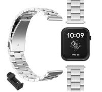 GIOPUEY Strap Compatible with Ticwatch GTH, stainless steel Watch Strap Replacement [Wear-resistant] [light] - silver