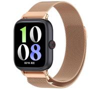 GIOPUEY Strap Compatible with VIVO Watch GT 2, Braided Stainless Steel Strap Replacement [Wear-resistant] [magnetic] - Rose Gold