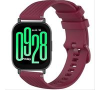 GIOPUEY Strap Compatible with Xiaomi Redmi Watch 5 Active/5 Lite, Soft silicone Watch Strap, Strap Replacement [Wear-resistant] [breathable] - Dark Red