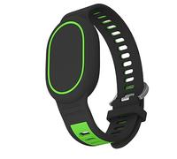 GIOPUEY Strap Compatible with Xiaomi Tag, Soft silicone Watch Strap Replacement [Wear-resistant] [breathable] - Black/Green