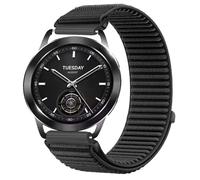 GIOPUEY Strap Compatible with Xiaomi Watch S3, Outdoor Sports Flexible Nylon Braided Sport Loop Strap Replacement Band - Black
