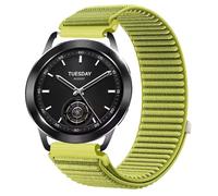 GIOPUEY Strap Compatible with Xiaomi Watch S3, Outdoor Sports Flexible Nylon Braided Sport Loop Strap Replacement Band - Green