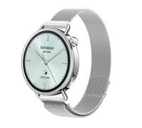 GIOPUEY Strap Compatible with Xiaomi Watch S4 41mm, Braided Stainless Steel Strap Replacement [Wear-resistant] [magnetic] - Silver