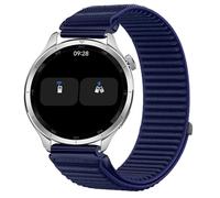 GIOPUEY Strap Compatible with Xiaomi Watch S4, Outdoor Sports Flexible Nylon Braided Sport Loop Strap Replacement Band - DarkBlue