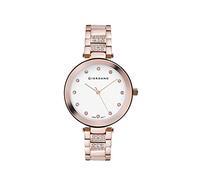 Giordano Eleganza Collection Analog Watch for Women with Color Variant, and Crystal Studded Metal Strap to Complement Your Look, Gift for Women - A2037, white, Classic