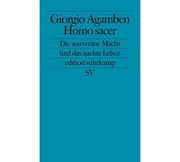 Giorgio Agamben Homo sacer: Die souveräne Macht und das nackte Leben (Paperback)