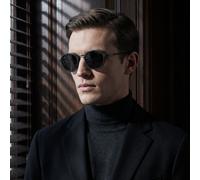 Giorgio Armani 0AR8139 5042B1 Designer Sunglasses Unisex Black Round Grey 51mm
