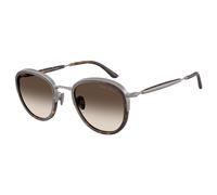 Giorgio Armani Man Sunglass AR6176 - Frame color: Matte Gunmetal, Lens color: Light Brown Gradient Grey