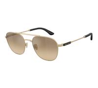 Giorgio Armani Man Sunglass AR6178 - Frame color: Matte Pale Gold, Lens color: Brown Mirror Gradient Grey
