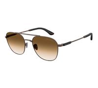 Giorgio Armani AR6178 300651 Man Sunglasses Metal Bronze Brown Squared Normal Shaded