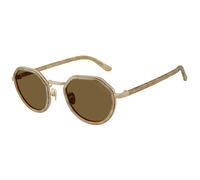 Giorgio Armani AR6181 630073 Man Sunglasses Metal Turtle Brown Round Normal