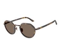Giorgio Armani AR6181 640573 Man Sunglasses Metal Yellow Brown Round Normal