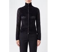 Giorgio Armani Blend Zip-Up Slim Fit Turtleneck Cardigan - Size: 44 - female